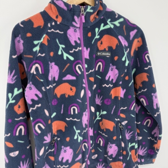 Columbia Benton Springs II Bison Bear GIRLS XL,18/20 Fleece Full-Zip Jacket 2942 - Picture 1 of 11